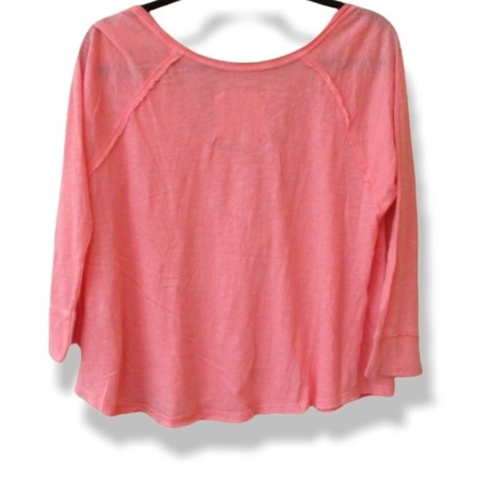 We the Free Shirt Raw Edge Boxy Lace Up Tee - Picture 2 of 5